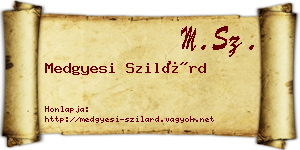 Medgyesi Szilárd névjegykártya